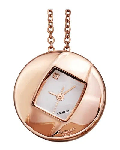 Akribos Xxiv Women's Metal Diamond Watch