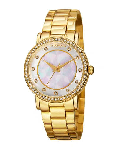 Akribos Xxiv Women's Ornate Watch In Orange