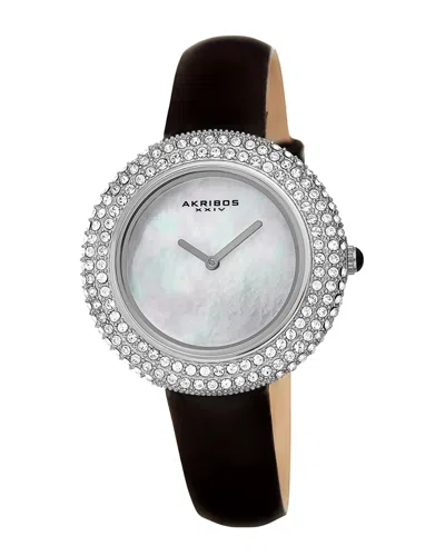 Akribos Xxiv Women's Patent Leather Watch