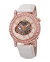 Akribos Xxiv Women's Satin Over Leather Watch