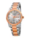 Akribos Xxiv Women's Stainless Steel Diamond Dial Watch