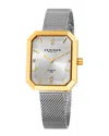 Akribos Xxiv Women's Stainless Steel Diamond Watch