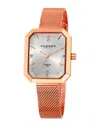 Akribos Xxiv Women's Stainless Steel Diamond Watch