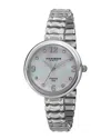 Akribos Xxiv Women's Stainless Steel Diamond Watch