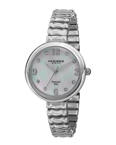 AKRIBOS XXIV AKRIBOS XXIV WOMEN'S STAINLESS STEEL DIAMOND WATCH