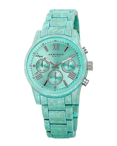 AKRIBOS XXIV AKRIBOS XXIV WOMEN'S STAINLESS STEEL PORCELAIN COATED WATCH