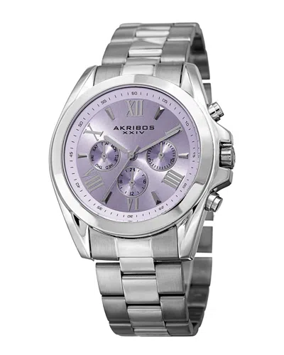 Akribos Xxiv Women's Stainless Steel Watch In Metallic
