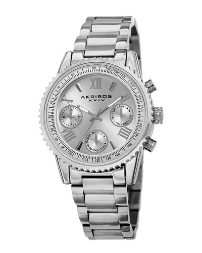 Akribos Xxiv Women's Stainless Steel Watch In Metallic