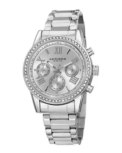 Akribos Xxiv Women's Stainless Steel Watch In Metallic