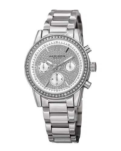 Akribos Xxiv Women's Stainless Steel Watch In Metallic