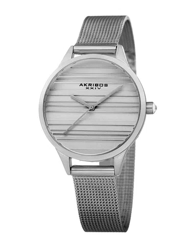 Akribos Xxiv Women's Stainless Steel Watch In Metallic