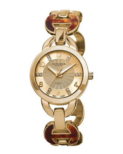 Akribos Xxiv Women's Ultimate Diamond Watch In Multicolor