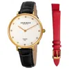 Akribos Xxiv Women's Diamond Leather Watch