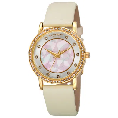 Akribos Xxiv Women's Watch Ak791yg In White
