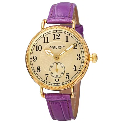 Akribos Xxiv Women's Watch Ak828pu In Purple