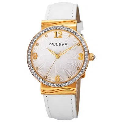 Akribos Xxiv Women's Watch Ak829wtg In White