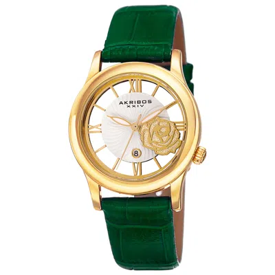 Akribos Xxiv Women's Watch In Green