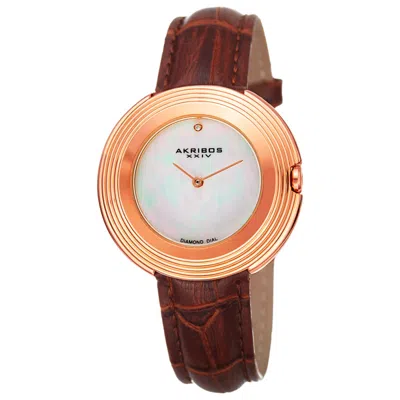 Akribos Xxiv Women's Watch Ak876rgbr In Burgundy