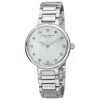 Akribos Xxiv Women's Stainless Steel Diamond Watch In Metallic