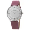 Akribos Xxiv Women's Swarovski Leather Watch