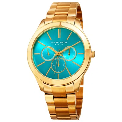 Akribos Xxiv Women's Stainless Steel Watch In Gold