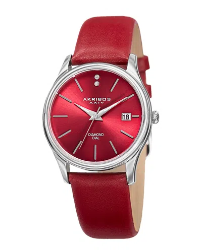 Akribos Xxiv Women's Leather Watch In Multicolor