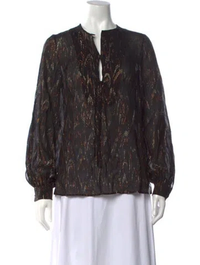 Pre-owned Akris 100 Years Silk Blouse In Black