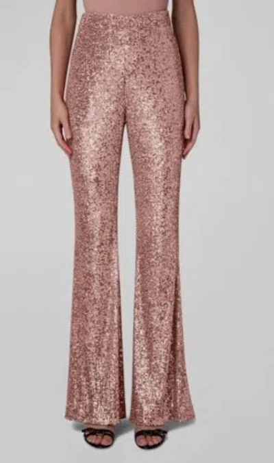 Pre-owned Akris $1490  Women's Pink Faralda Sequin Trouser Pants Size 6