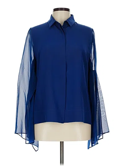 Pre-owned Akris 3/4 Sleeve Blouse In Blue