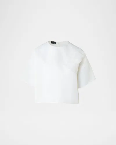 Akris 3d Anemone Silk Organza Blouse