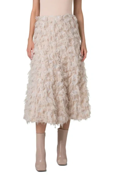 AKRIS AKRIS 3D JACQUARD A-LINE MIDI SKIRT