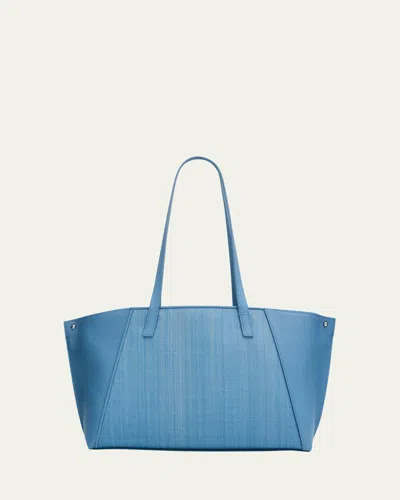 Akris Ai Horsehair & Leather Tote Bag In Blue