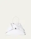 Akris Ai Small Patchwork Leather Shoulder Bag In Ecru