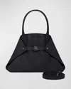Akris Ai Little Cervo Calf Top-handle Bag In Black