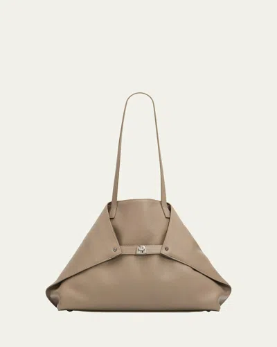 Akris Ai Medium Calf Leather Shoulder Bag In Brown