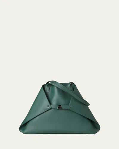 Akris Ai Medium Calf Leather Shoulder Bag In Cypresse