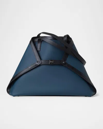 AKRIS AI MEDIUM COLORBLOCK CONVERTIBLE SHOULDER BAG