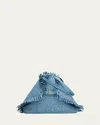 Akris Medium Ai Fringed Woven Denim Convertible Tote In Blue