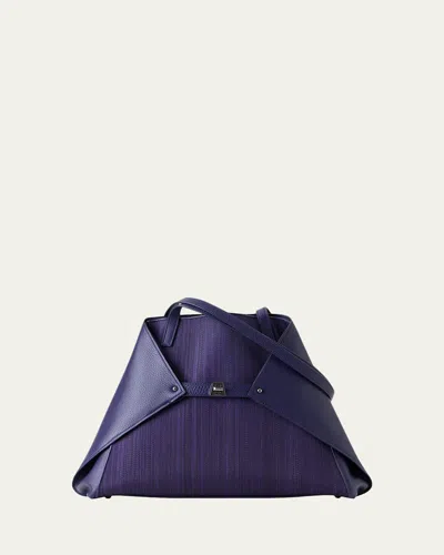 Akris Ai Medium Horsehair Tote Bag In Purple