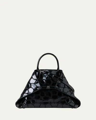 Akris Ai Medium Patchwork Leather Top-handle Bag