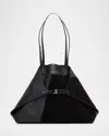 Akris Ai Medium Techno Fabric Shoulder Bag In Black