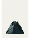 Akris Ai Medium Patchwork Leather Tote Bag In Green