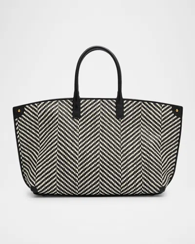 Akris Ai Small Braided Leather Shoulder Bag In Black