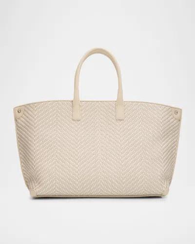 Akris Ai Small Braided Leather Top-handle Bag In Neutral