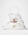Akris Ai Small Flower Leather Top-handle Bag