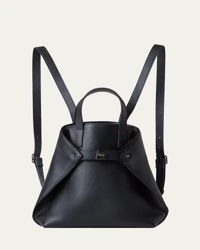 Akris Ai Small Leather Backpack In Black