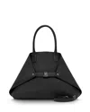 Akris Ai Small Braided Leather Top-handle Bag In Black