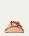 Akris Ai Small Raffia Shoulder Bag In Camel Caramel