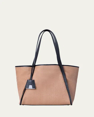 Akris Alex Medium Bucket Tote Bag In Camel/black