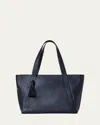 Akris Alexa Zip Leather Tote Bag In Black